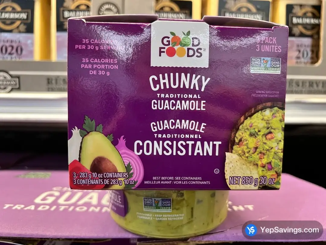 GOOD FOODS TABLESIDE GUACAMOLE 3 X 283 g - Costco Canada (ITM 676857)
