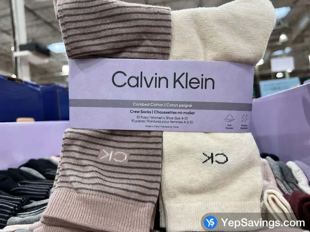 CALVIN KLEIN CREW SOCK 10PK LADIES SIZE 4-10 - Costco Canada (ITM 1579942)