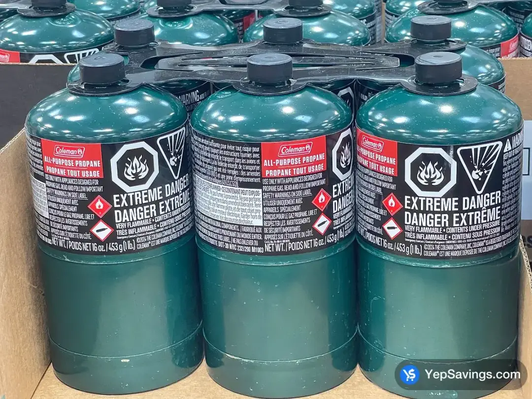 COLEMAN PROPANE FUEL CYLINDERS 6 PACK - Costco Canada (ITM 1018348)