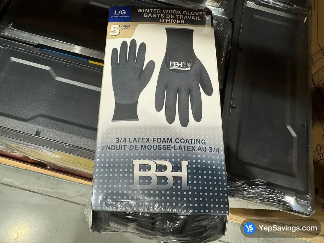 GROUPE BBH WINTER GLOVES 5 PAIRS SIZE : M - L - Costco Canada (ITM 1823377)