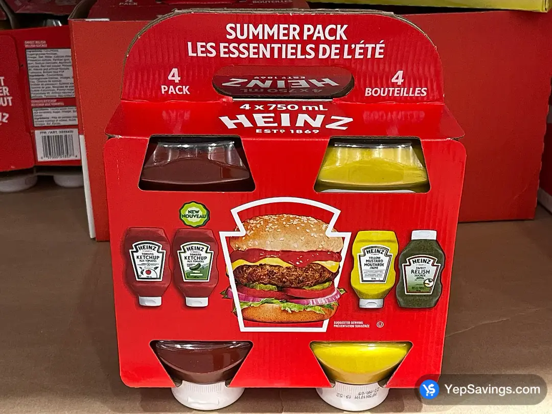 HEINZ SUMMER PACK 4 x 750 mL - Costco Canada (ITM 339431)