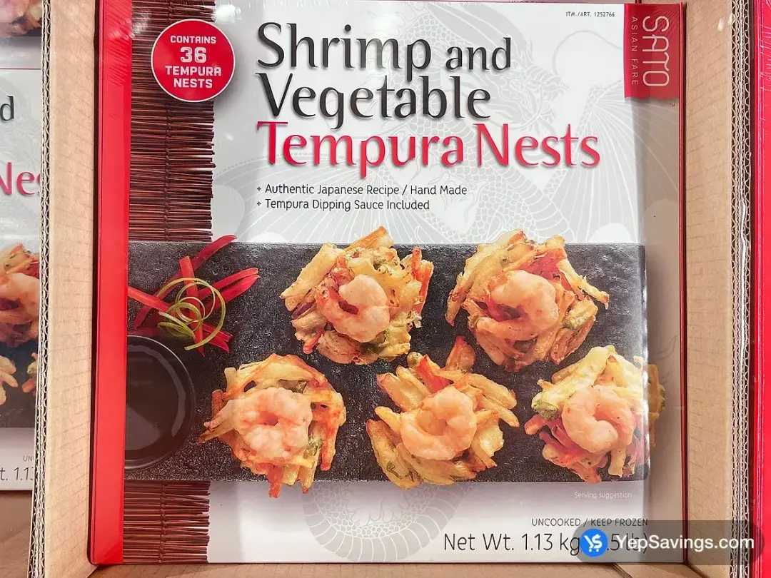 SATO TEMPURA SHRIMP NESTS 1.135 kg - Costco Canada (ITM 1252766)