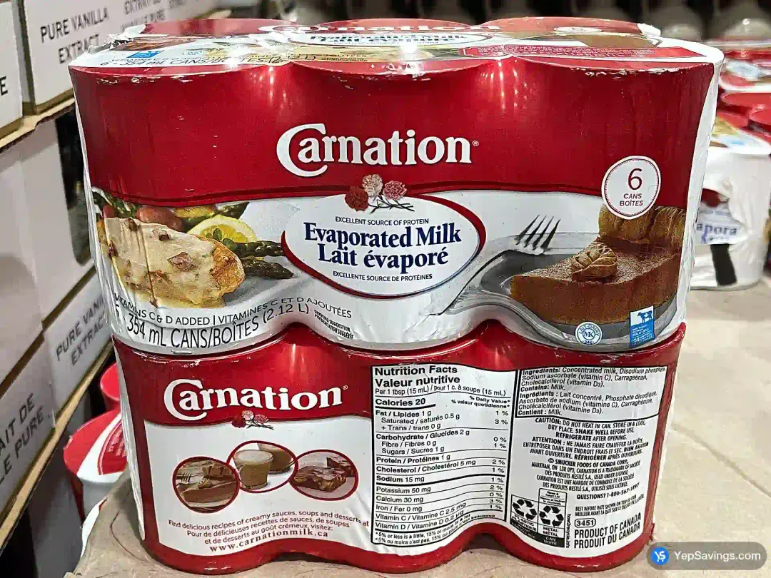 CARNATION EVAPORATED MILK 6 x 354 mL - Costco Canada (ITM 102577)