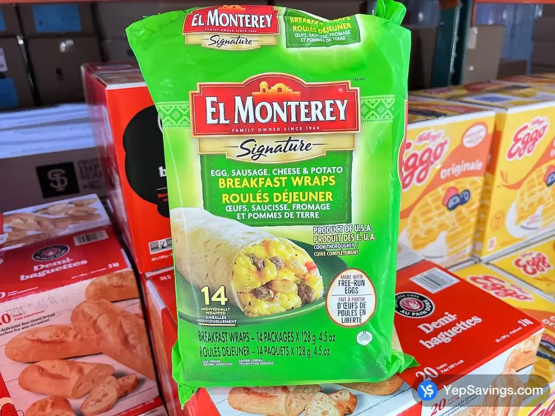 EL MONTEREY BREAKFAST WRAPS 14 x 128 g - Costco Canada (ITM 1226702)
