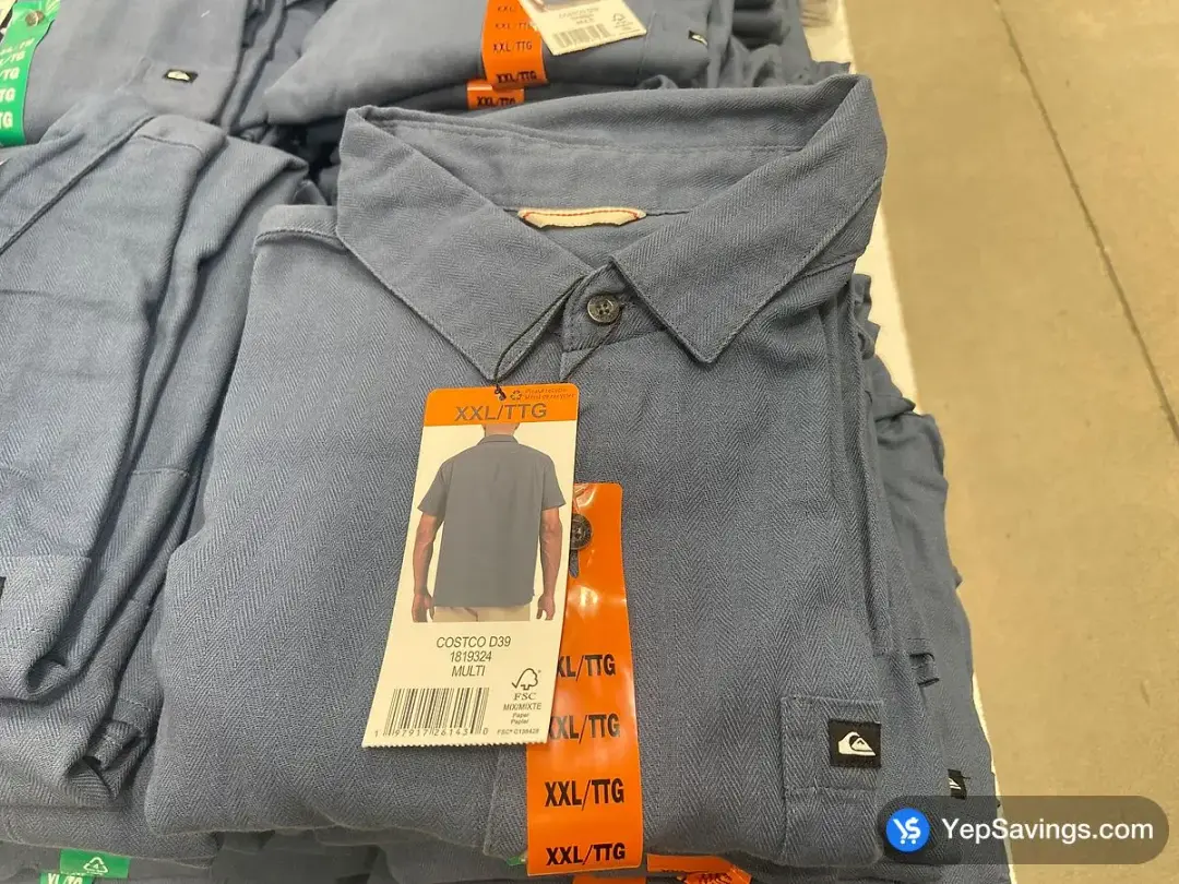 QUIKSILVER SHORT SLEEVE SHIRT + MENS SIZES S - XXL - Costco Canada (ITM 1819324)
