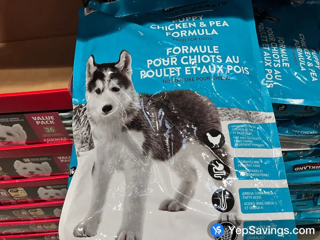 KIRKLAND SIGNATURE PUPPY CHICKEN & PEA 9.30 kg - Costco Canada (ITM 1101794)