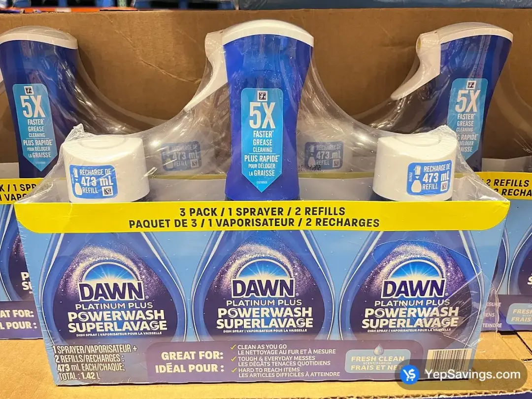 DAWN POWERWASH DISHWASHING DETERGENT 3 X 473 ml - Costco Canada (ITM 1417309)