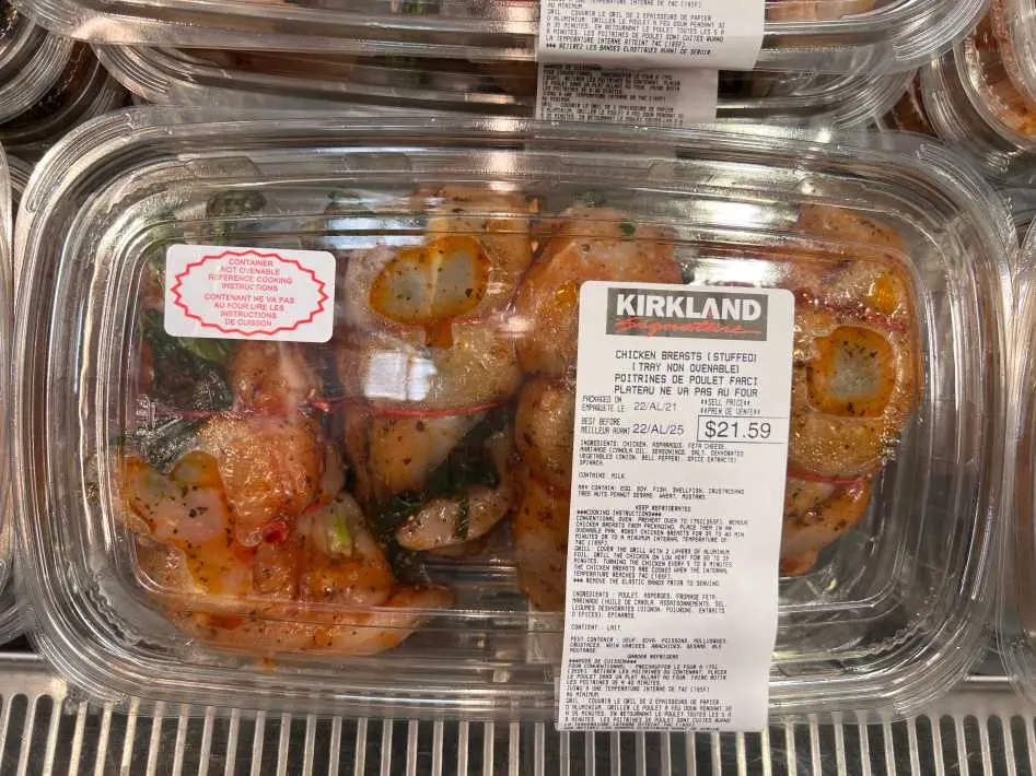 CHICKEN BREASTS WITH ASPARAGUS, FETA, AND SPINACH - Costco Canada (ITM 22849)