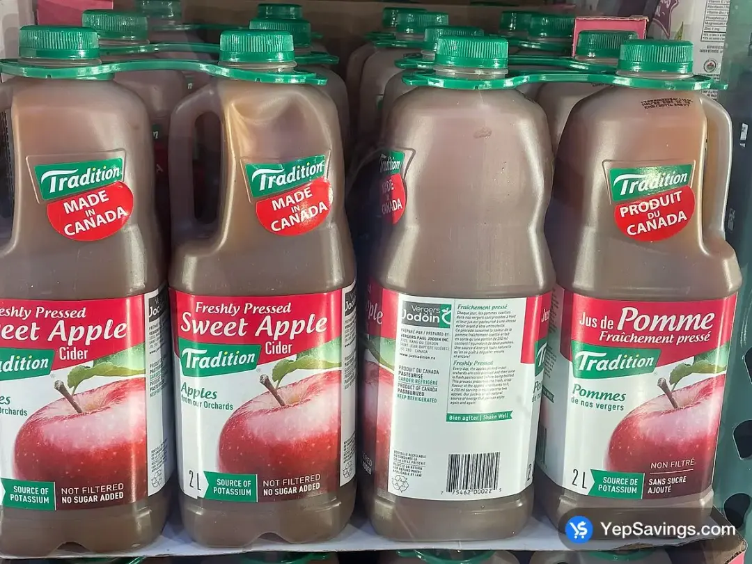 TRADITION SWEET APPLE CIDER 2 x 2L - Costco Canada (ITM 1120254)