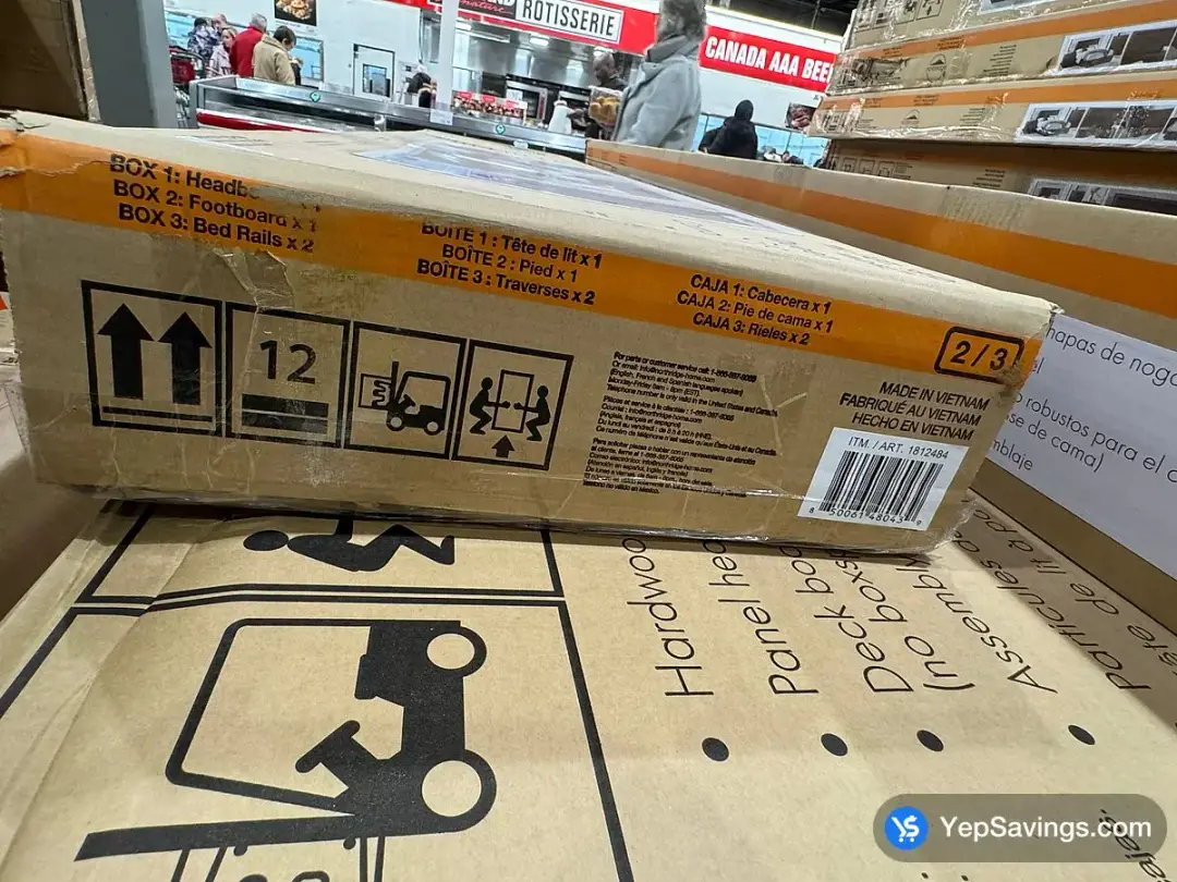 OMNI GROVE WOODEN QUEEN BED 3 BOXES - Costco Canada (ITM 1812484)