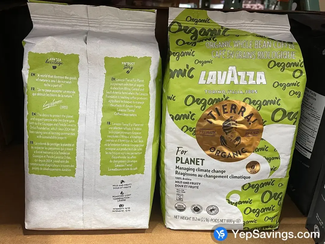 LAVAZZA TIERRA ORGANIC COFFEE 1 KG - Costco Canada (ITM 1226713)