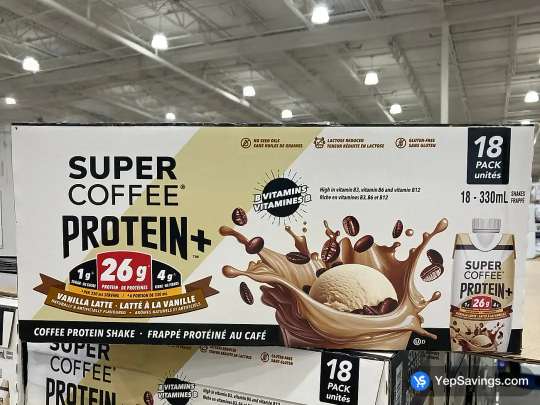 SUPER COFFEE PROTEIN SHAKE 18 x 330 mL - Costco Canada (ITM 1891765)