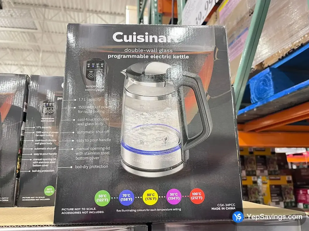 CUISINART ELECTRIC GLASS KETTLE 1.8 QT ( 1.7 L ) - Costco Canada (ITM 1891572)