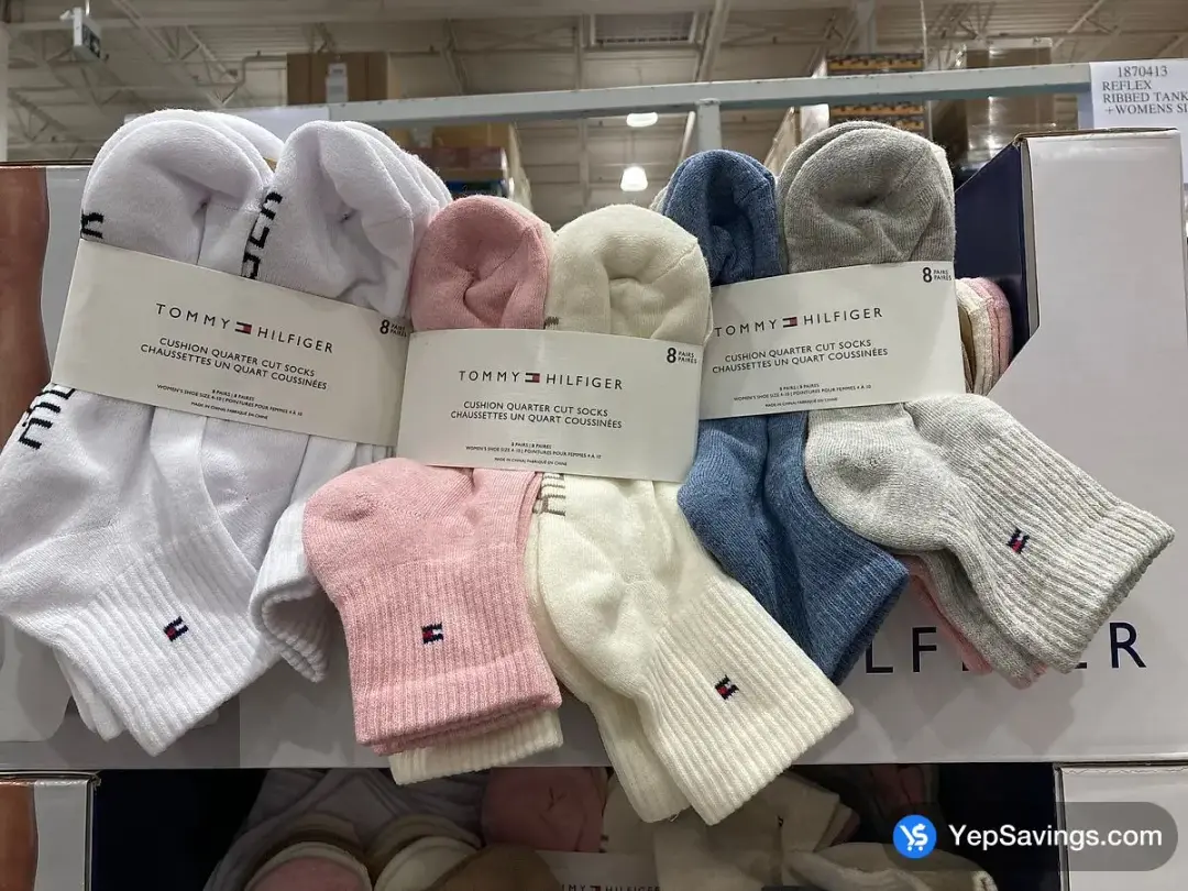 TOMMY HILFIGER QUARTER SOCK 8PK LADIES SIZES 4-10 - Costco Canada (ITM 2330055)