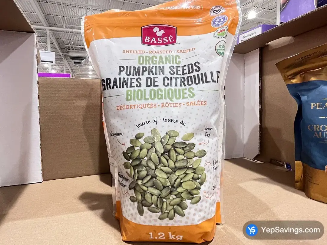 BASSÉ ORGANIC PUMPKIN SEEDS 1.2 kg - Costco Canada (ITM 1163641)