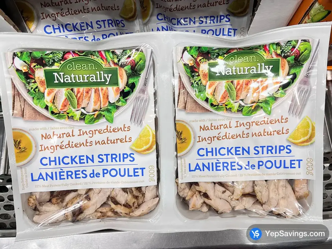 CLEAN NATURALLY CHICKEN STRIPS 2 x 600 g - Costco Canada (ITM 1758223)