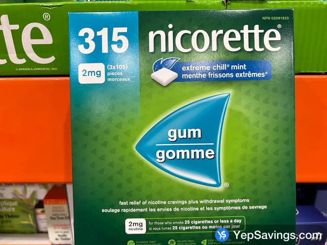 NICORETTE 2MG EXTREME CHILL GUM 315 PIECES - Costco Canada (ITM 1855211)