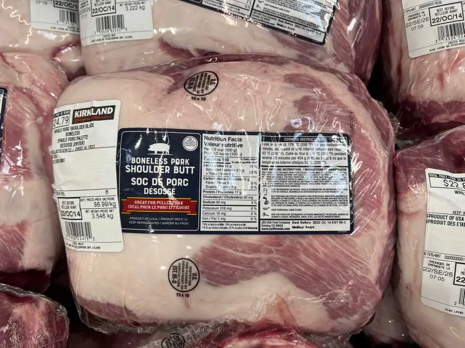 WHOLE PORK SHOULDER BLADE BONELESS - Costco Canada (ITM 19536)