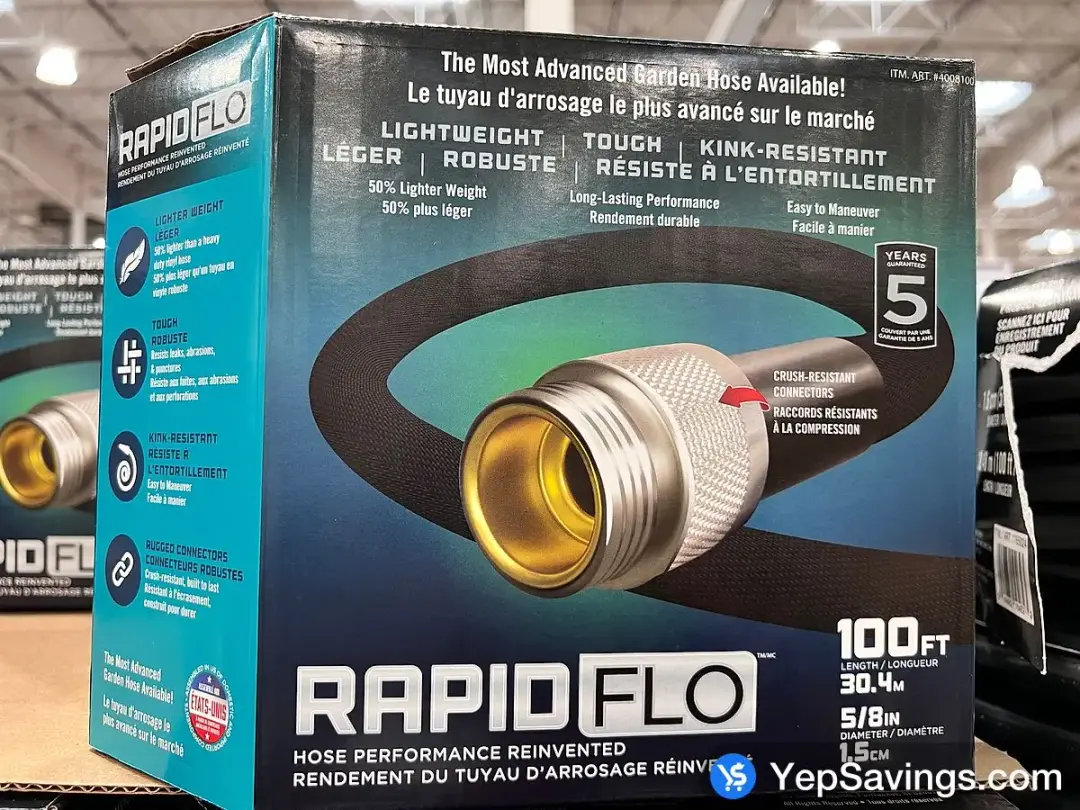 RAPIDFLO COMPACT GARDEN HOSE 30.4m ( 100ft ) - Costco Canada (ITM 4008100)