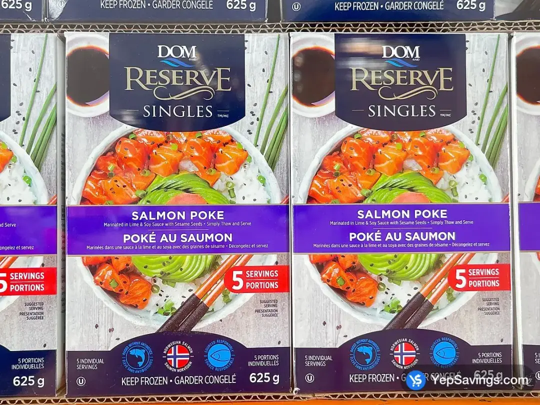 DOM RESERVE STEELHEAD SALMON POKÉ 625 g - Costco Canada (ITM 1467709)