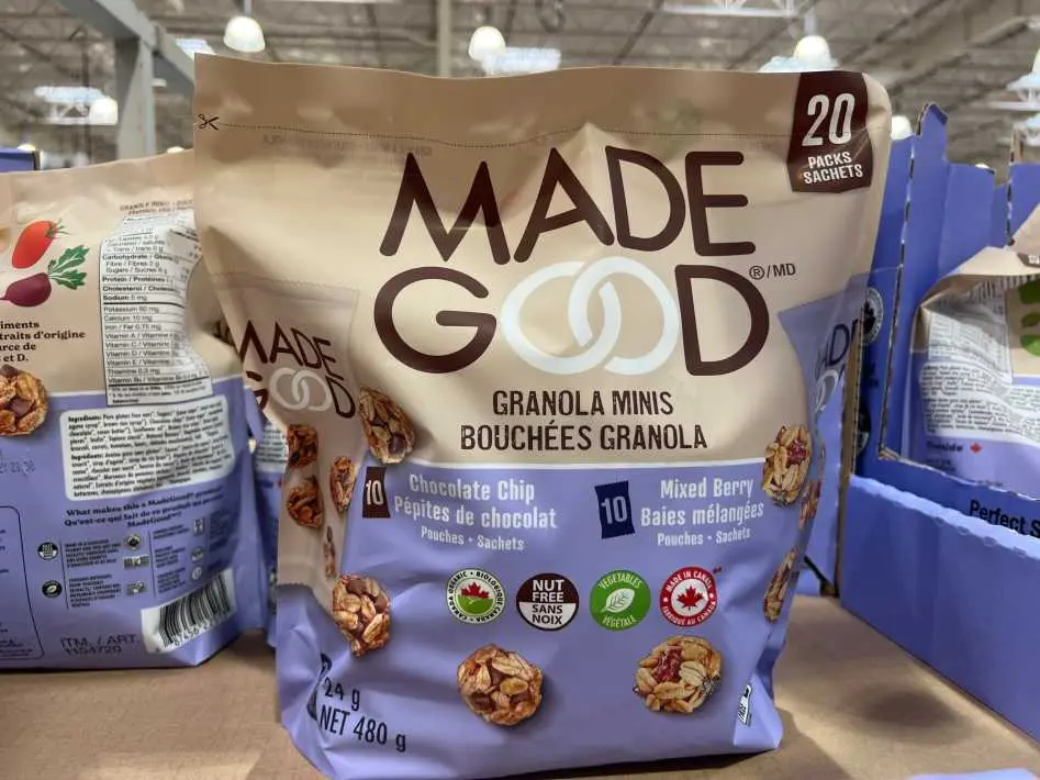 MADE GOOD ORGANIC GRANOLA MINI BITES 20 x 24 g - Costco Canada (ITM 1154720)