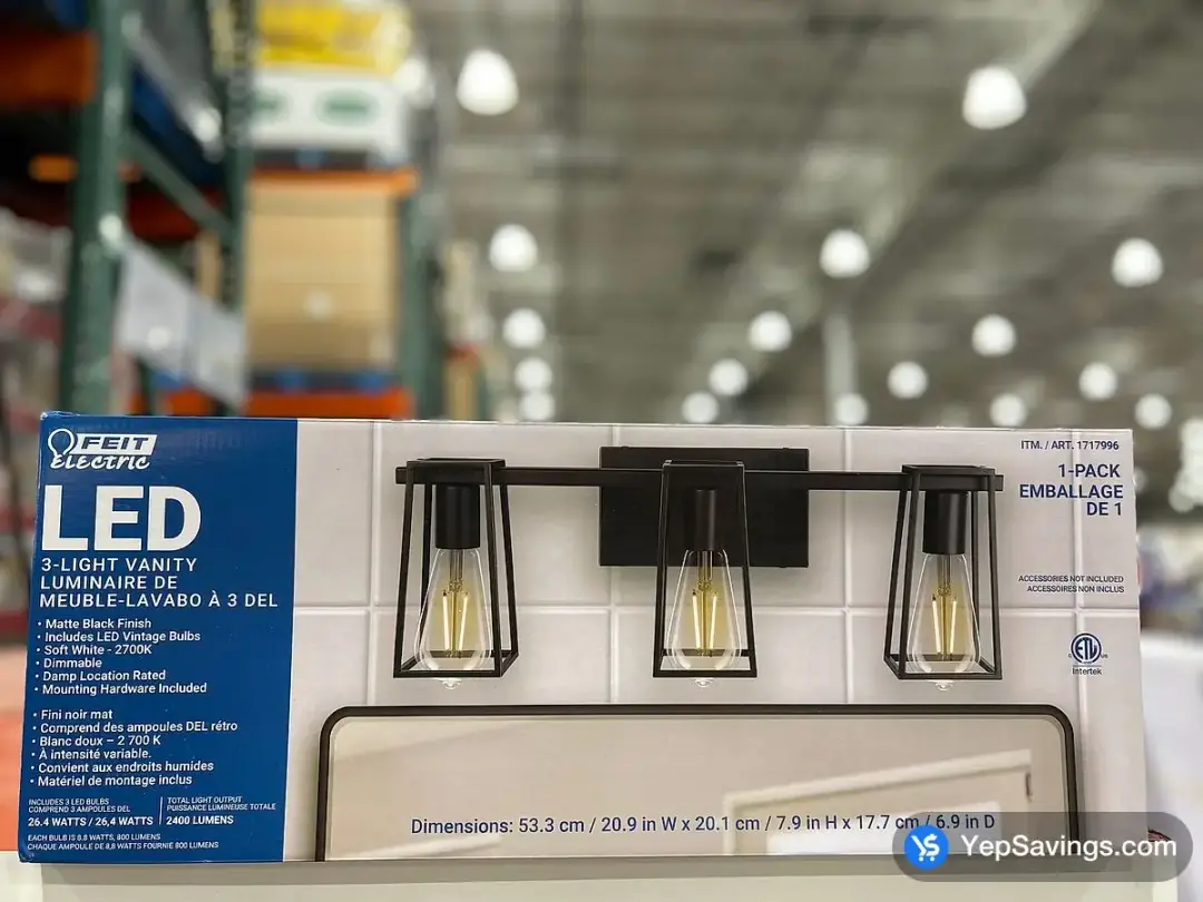 FEIT ELECTRIC 3 LIGHT VANITY LIGHT - Costco Canada (ITM 1717996)
