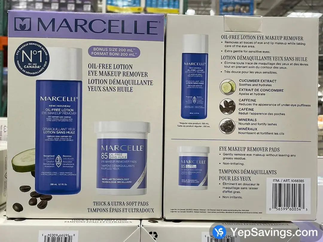 MARCELLE EYE MAKEUP REMOVER 200 mL 85 PADS - Costco Canada (ITM 1068385)