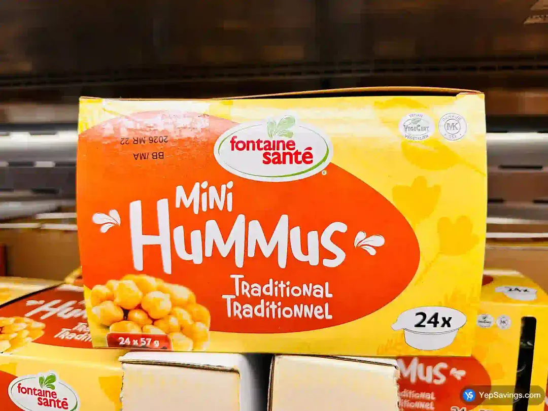 FONTAINE SANTE MINI TRADITIONAL HUMMUS 24 x 57g - Costco Canada (ITM 2941712)