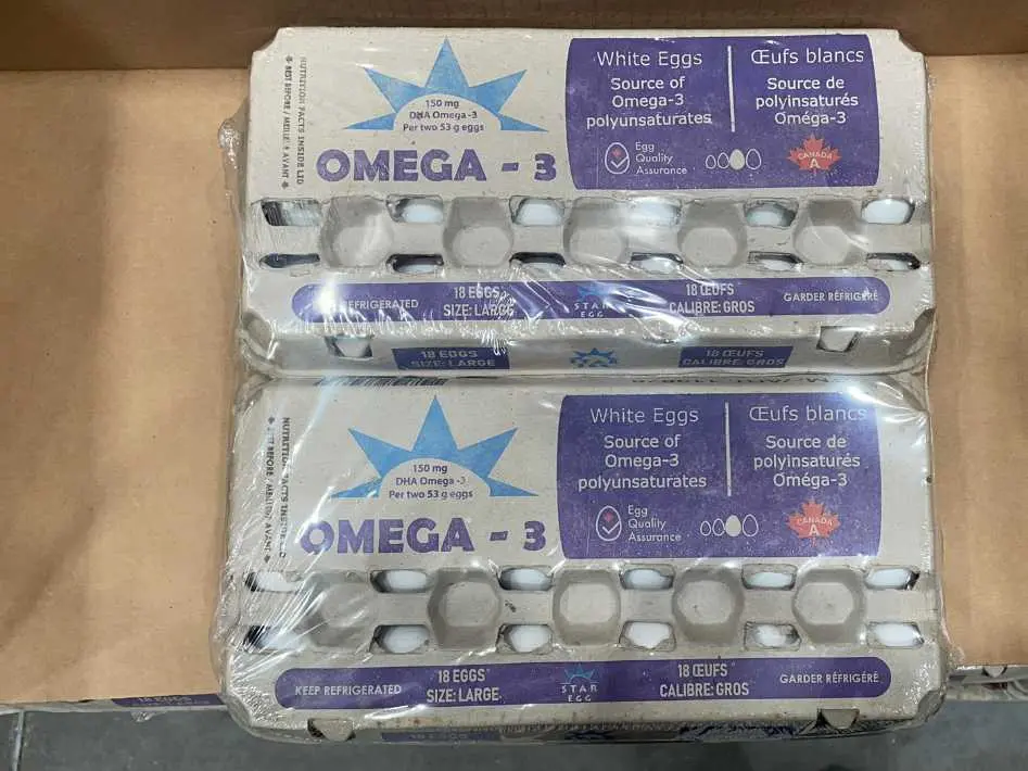 GOLDEGG OMEGA 3 LARGE EGGS 2 X 1.5 dozen - Costco Canada (ITM 113878)