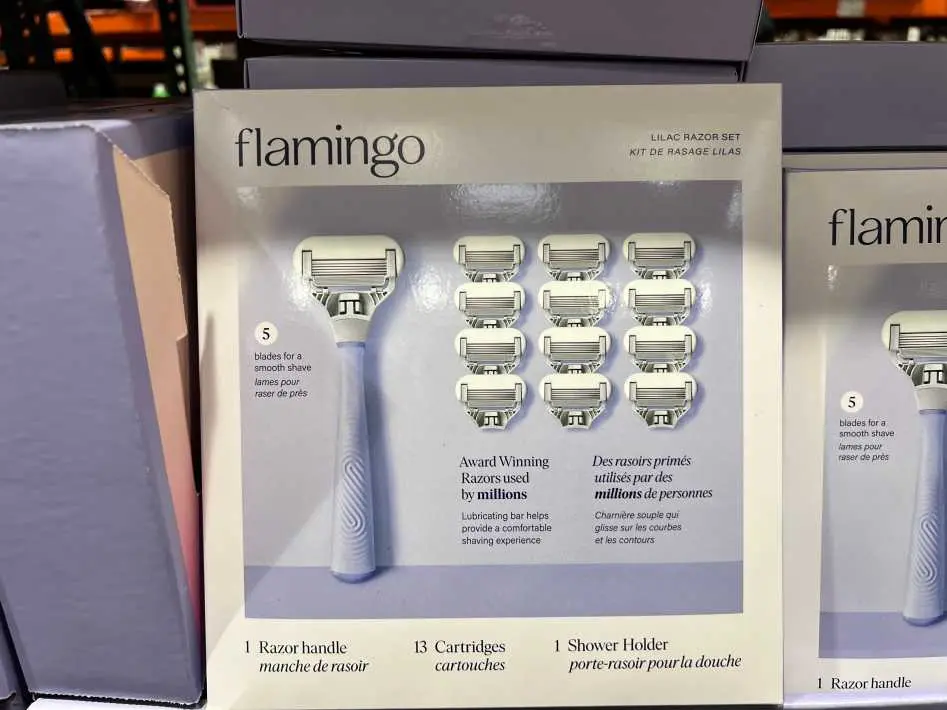 FLAMINGO WOMEN'S RAZOR LILAC SHAVE SET 13 CARTRIDGES - Costco Canada (ITM 1707665)