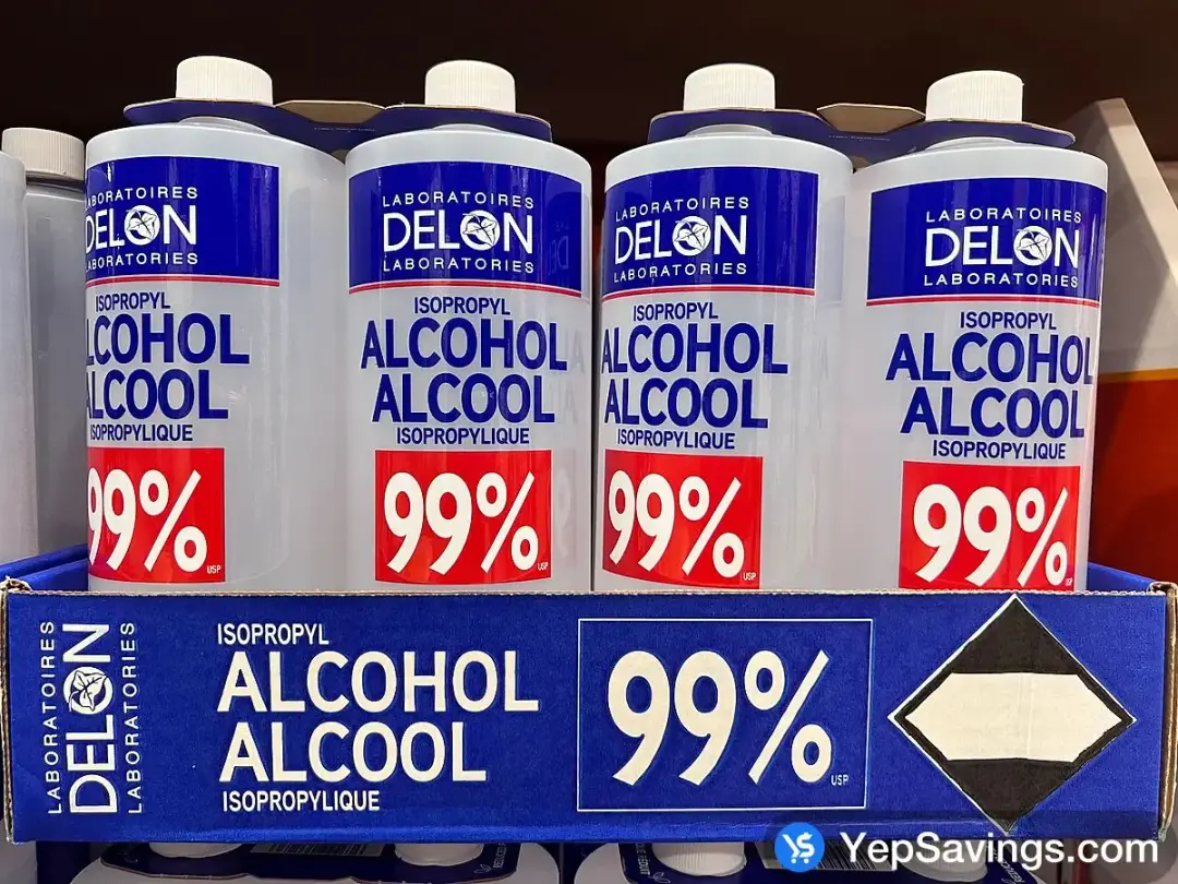 DELON LABORATORIES ISOPROPYL ALCOHOL 99 % 2x1L - Costco Canada (ITM 1789057)