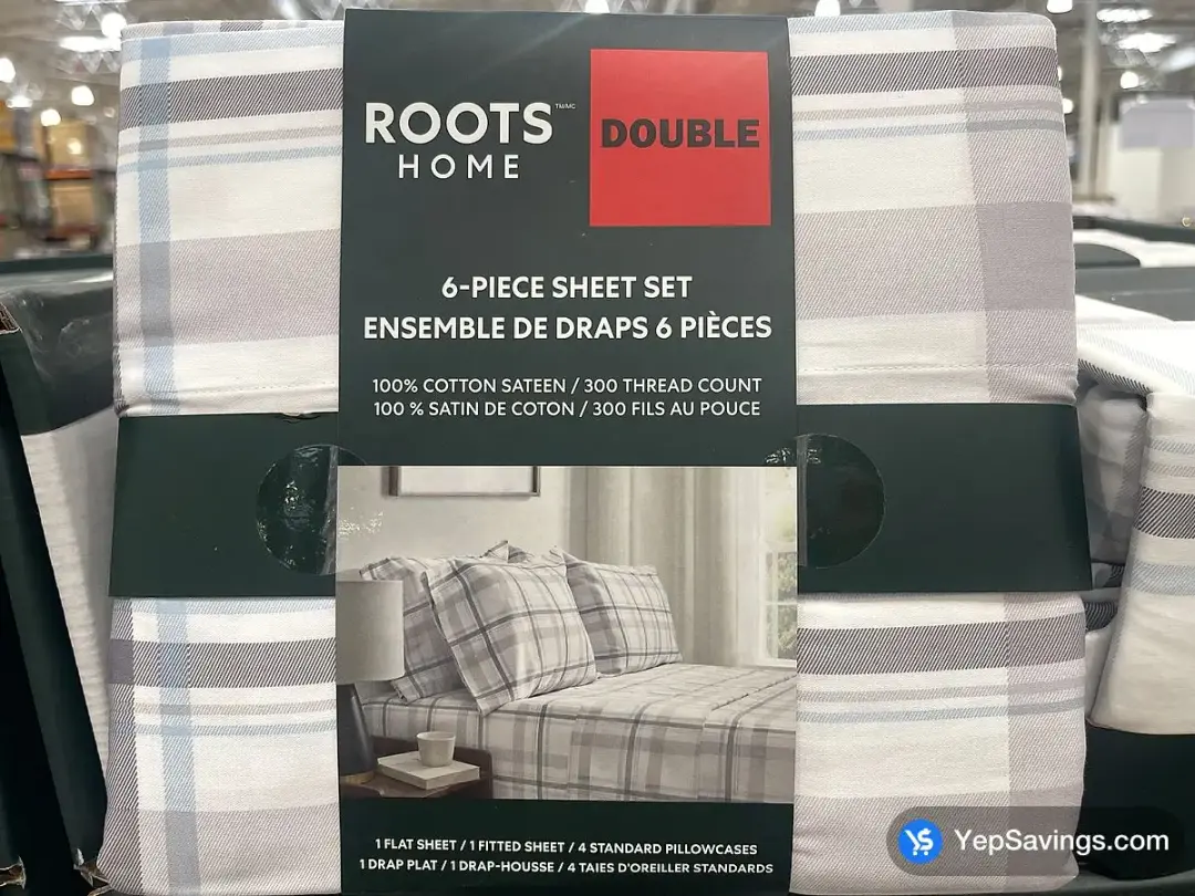 ROOTS COTTON SHEETS DOUBLE 6PC - Costco Canada (ITM 1891901)