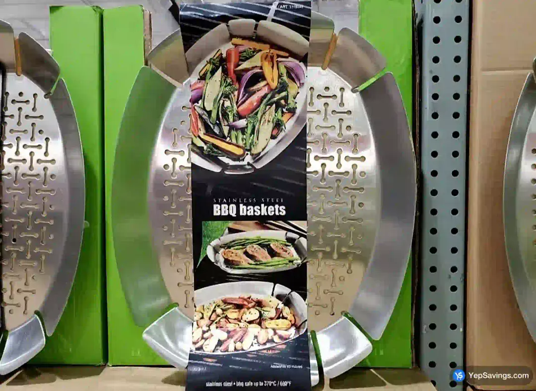 BBQ BASKET STAINLESS STEEL PACK OF 2 - Costco Canada (ITM 1119341)