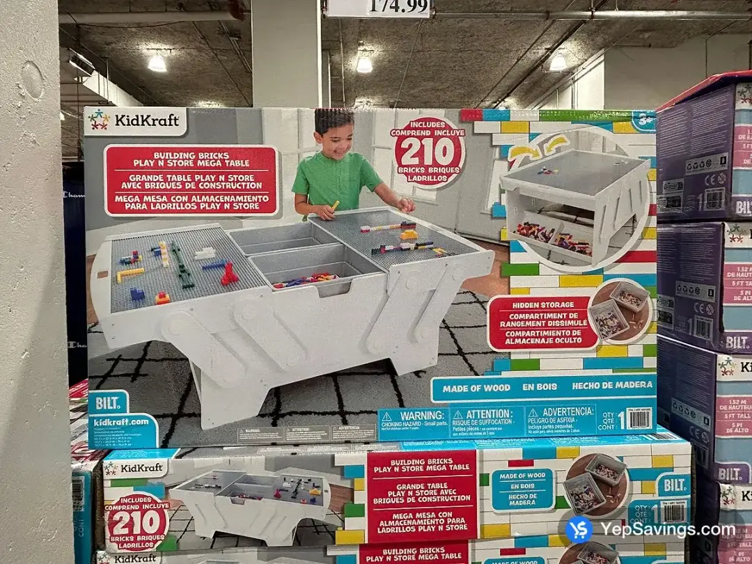 KIDKRAFT BUILDING BRICKS TABLE PLAY N STORE - Costco Canada (ITM 1601399)