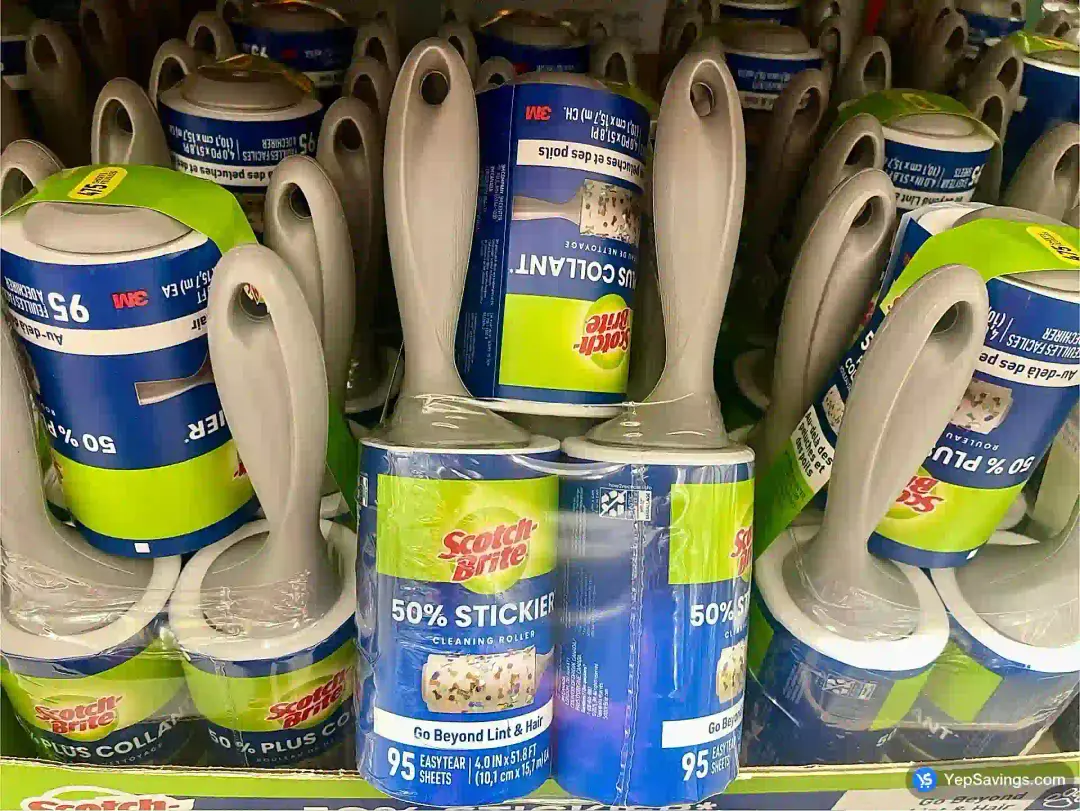 SCOTCH-BRITE 50% STICKIER LINT RLR 5 ROLLS X 95 SHEETS - Costco Canada (ITM 1145682)