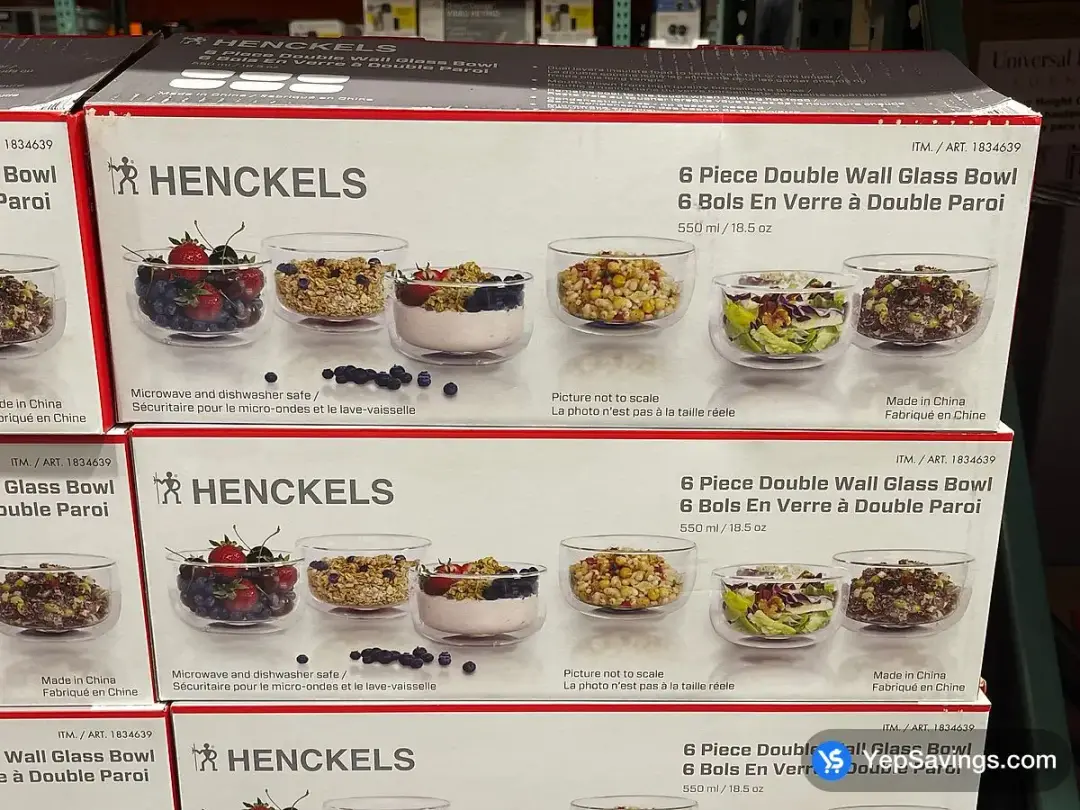 HENCKELS DOUBLE WALLED BOWLS 6 PIECES - Costco Canada (ITM 1834639)