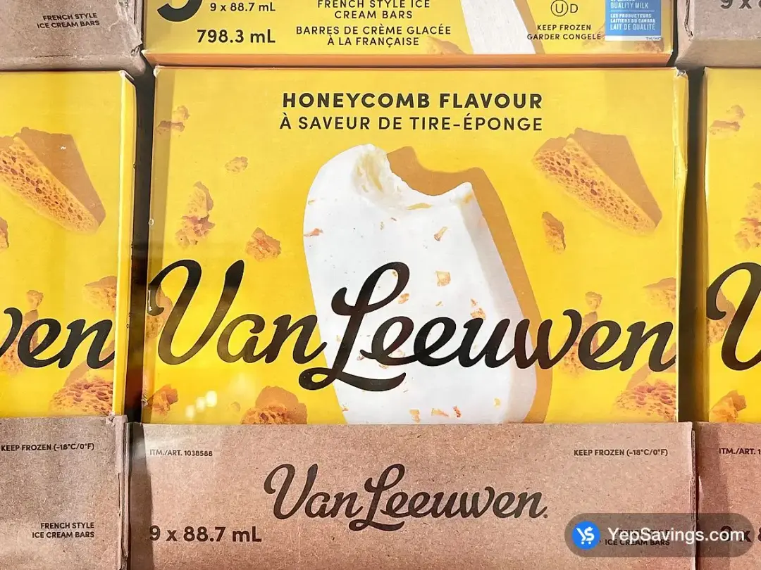 VAN LEEUWEN HONEYCOMB BARS 9 x 88ml - Costco Canada (ITM 1038588)