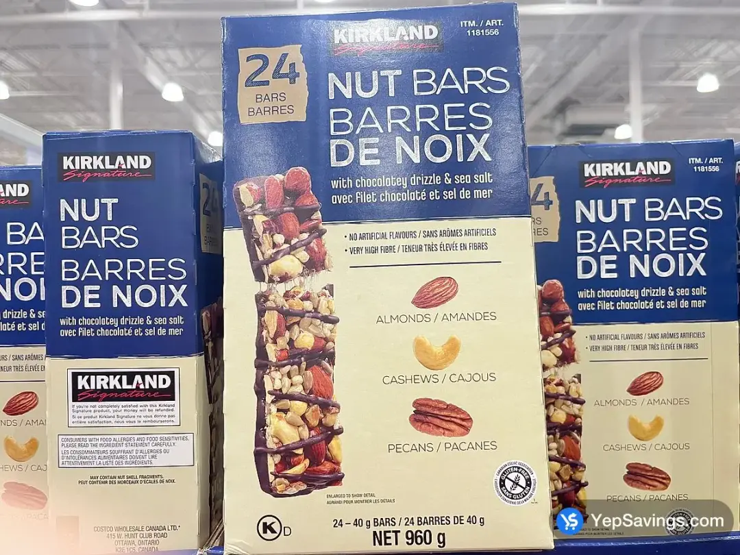 KIRKLAND SIGNATURE KS NUT BARS 24 x 40 g - Costco Canada (ITM 1181556)