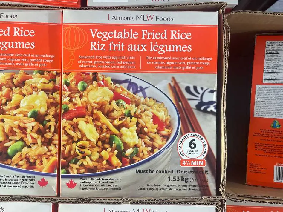 MLW VEGETABLE FRIED RICE 6 x 255g 1.53 kg - Costco Canada (ITM 1284983)