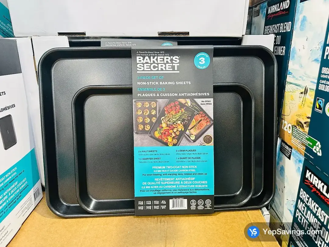 BAKER'S SECRET BAKING SHEET SET 3 PIECES - Costco Canada (ITM 1802177)