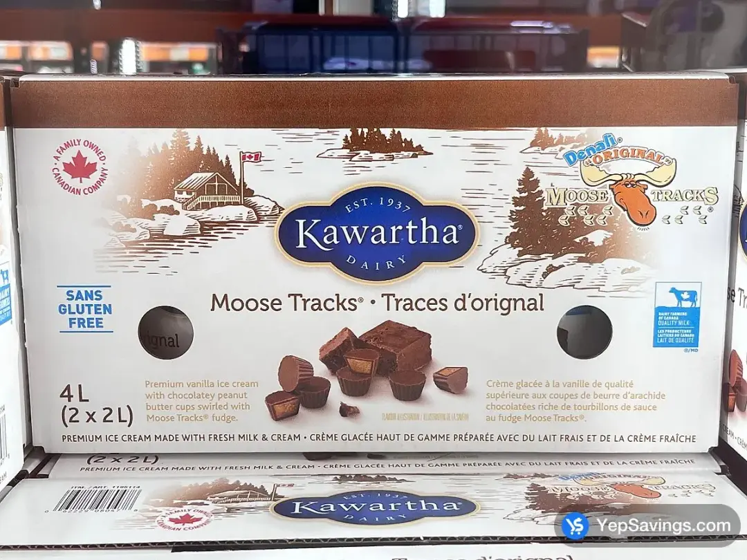 KAWARTHA DAIRY MOOSE TRACKS ICE CREAM 2 x 2L - Costco Canada (ITM 1195114)