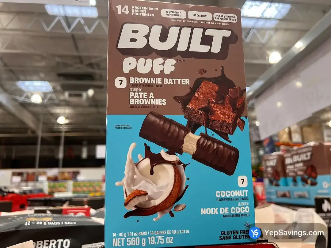 BUILT PUFF BAR BROWNIE & COCONUT 14 x 40g - Costco Canada (ITM 1851141)