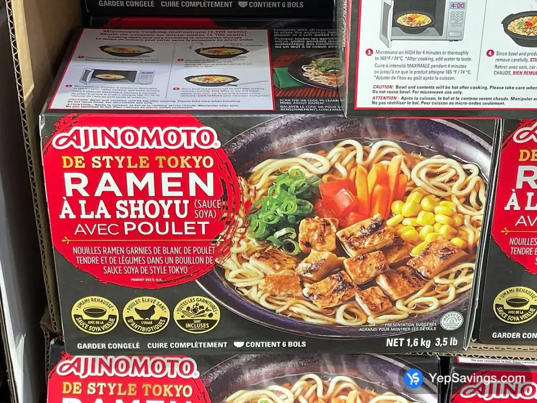 AJINOMOTO SHOYU RAMEN W/CHICKEN 6 x 261 g - Costco Canada (ITM 1162180)