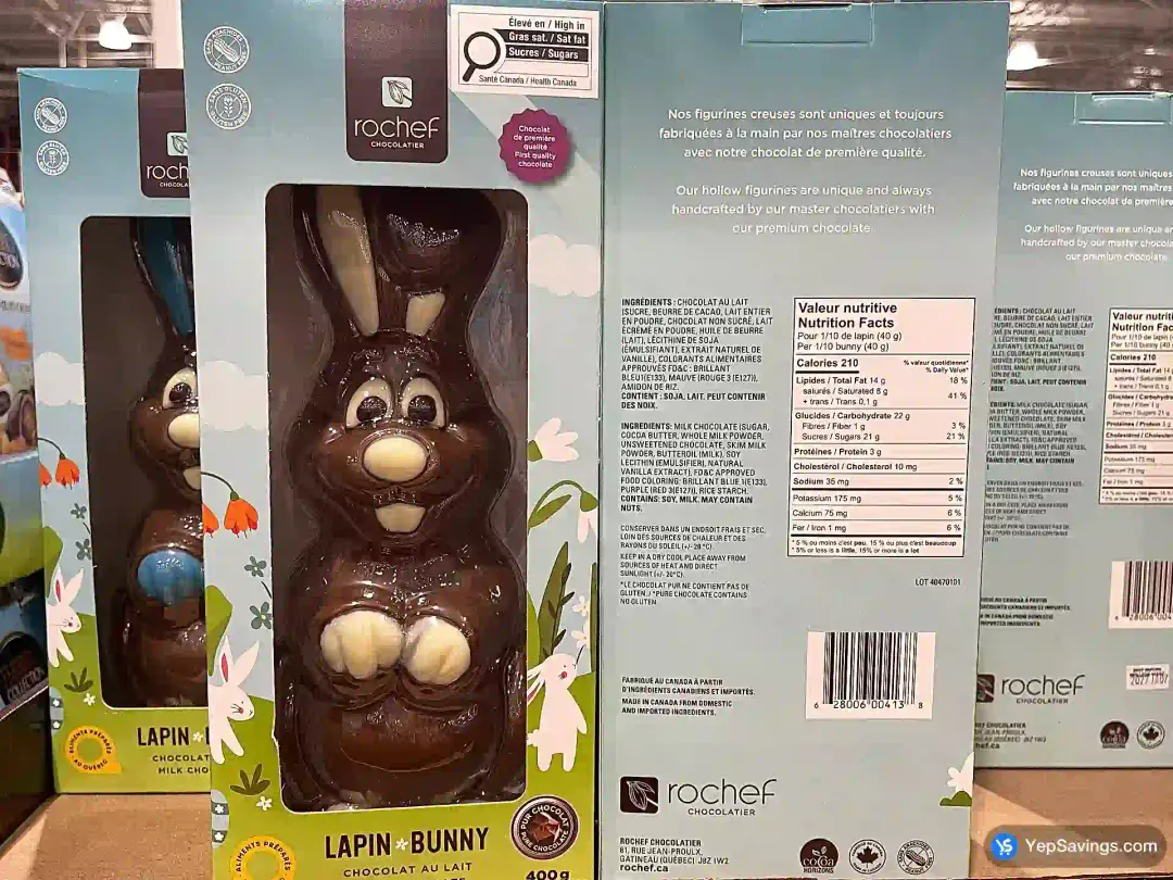 ROCHEF HOLLOW BUNNY 400 g - Costco Canada (ITM 1133758)