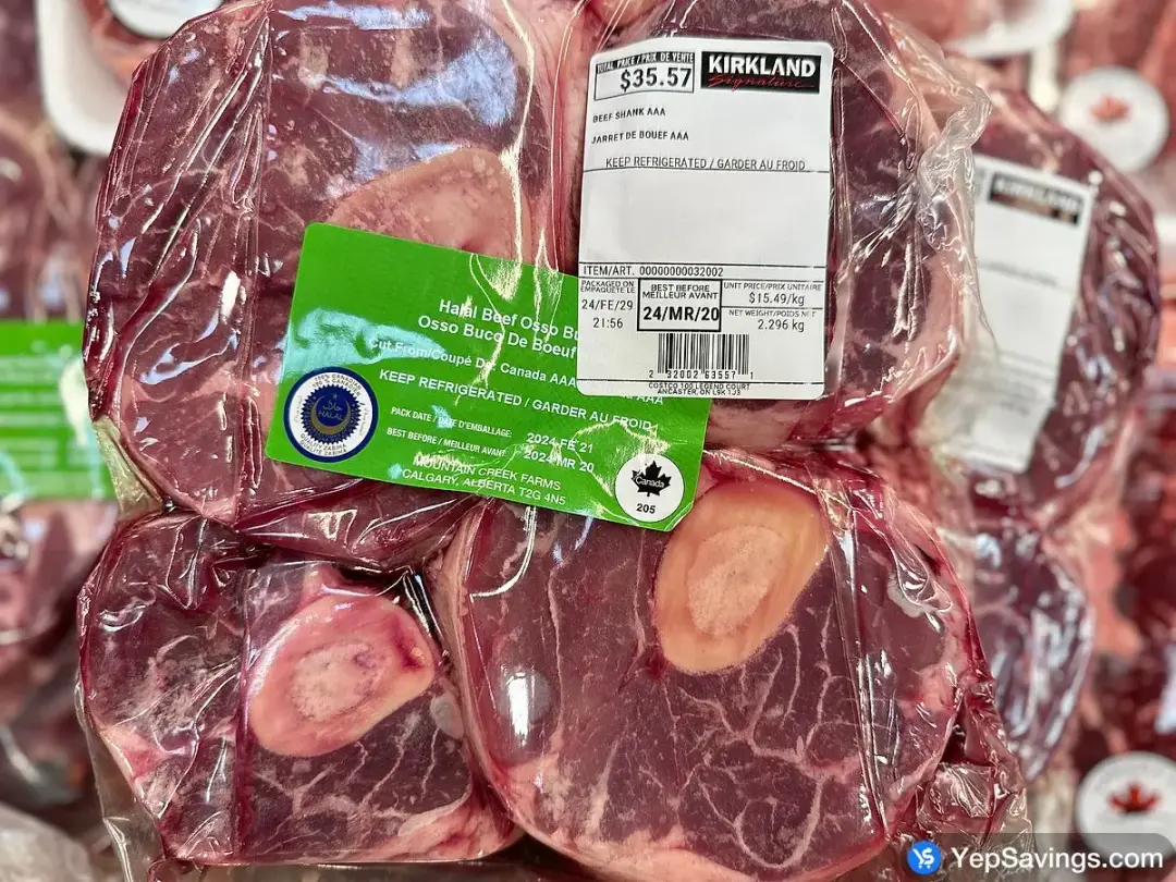 SLICED BEEF SHANK CASE - Costco Canada (ITM 32003)