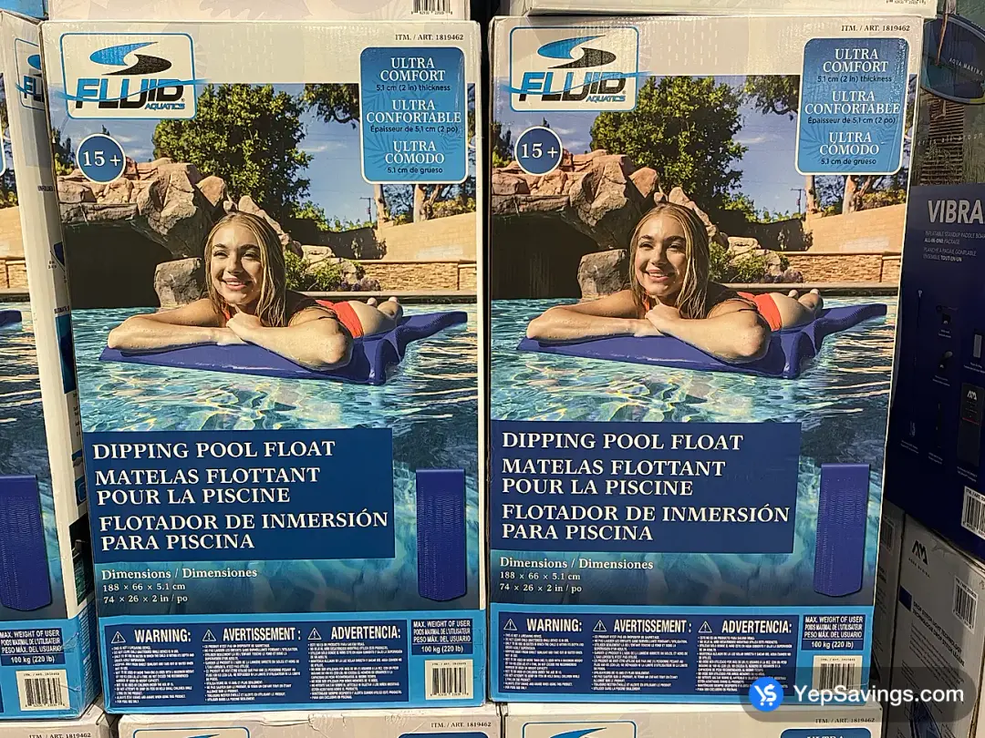 FLUID AQUATICS DIPPING POOL FLOAT 74in x 26in x 2in - Costco Canada (ITM 1819462)