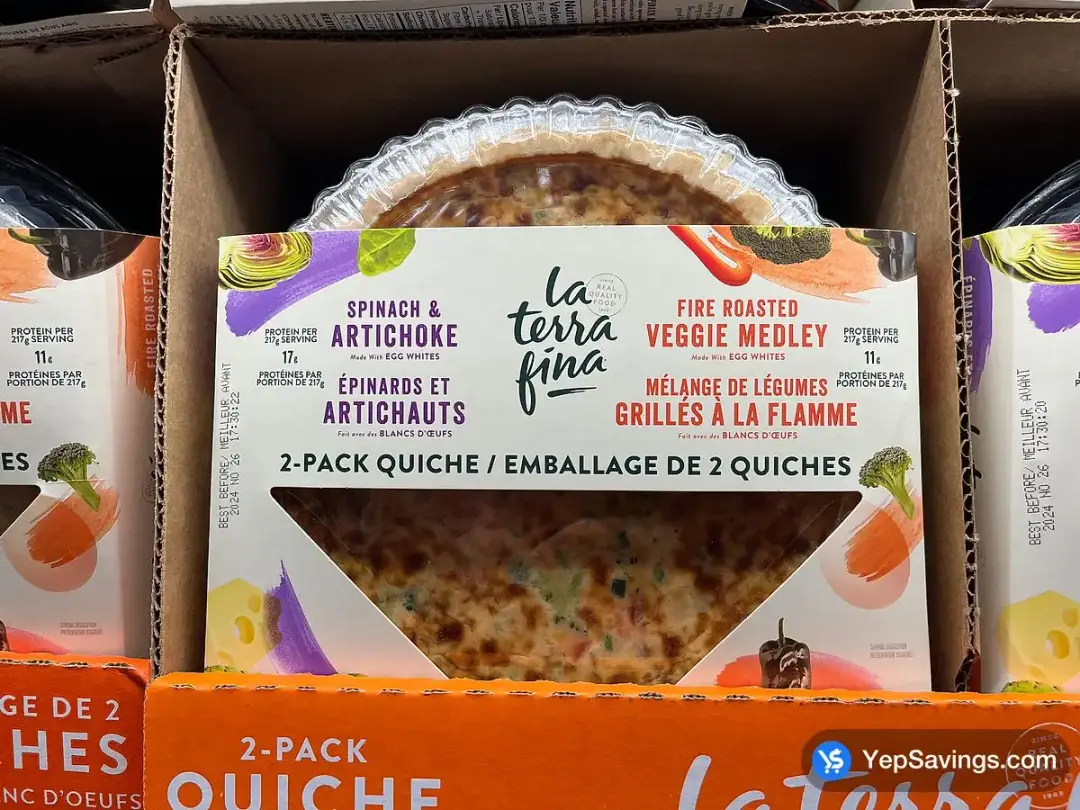 LA TERRA FINA VARIETY QUICHE 2 x 650 g - Costco Canada (ITM 1827851)