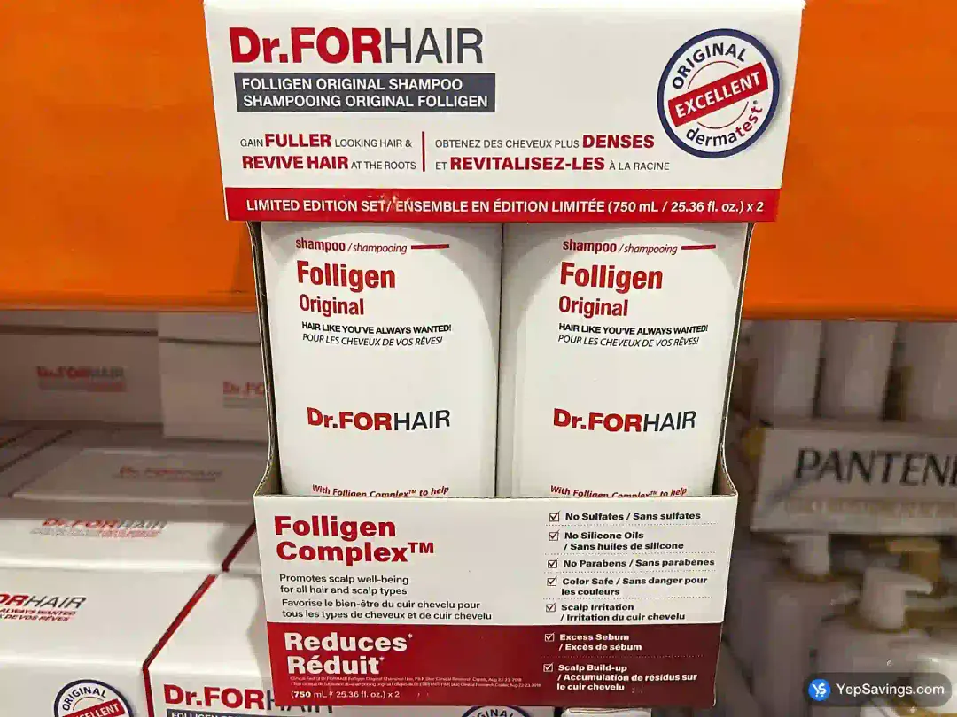 DR . FORHAIR FOLLIGEN SHAMPOO 2 x 750 mL - Costco Canada (ITM 1761190)