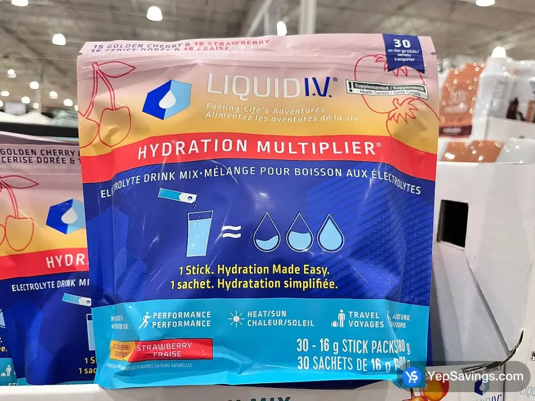LIQUID I.V. ELECTROLYTE DRINK MIX PACK OF 30 - Costco Canada (ITM 1267379)