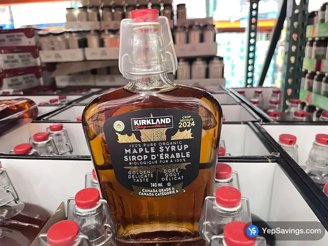 KIRKLAND SIGNATURE 100 % PURE MAPLE SYRUP 740 mL - Costco Canada (ITM 1134046)